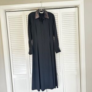 Gorgeous! Gugleilminotti Black shirt dress sequin collar NWOT